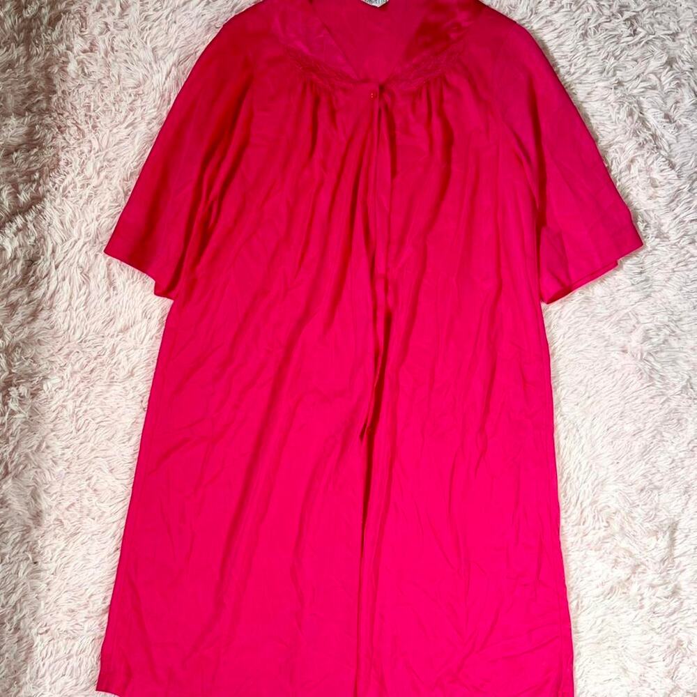 Vassarette Vintage Pink Nightgown Mature Lace Grandma Core Nightie Sleepwear‎